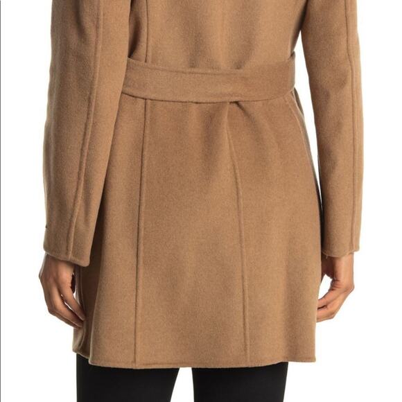 TAHARI Ella Wing Tie Waist Wool Blend Coat - Picture 4 of 7